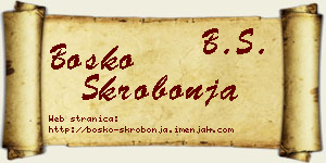 Boško Skrobonja vizit kartica
